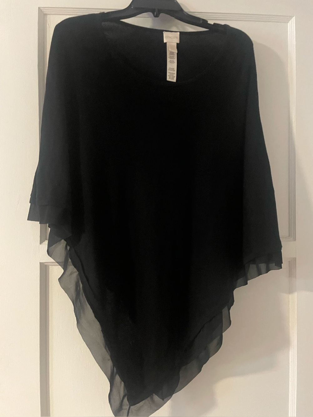 Chico's Black Poncho